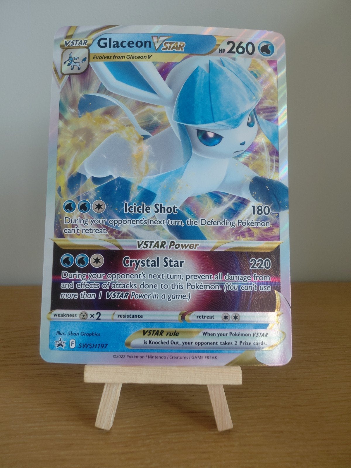 pokemon kaart: jumbo glaceon, Ophalen of Verzenden, Gebruikt, Losse kaart