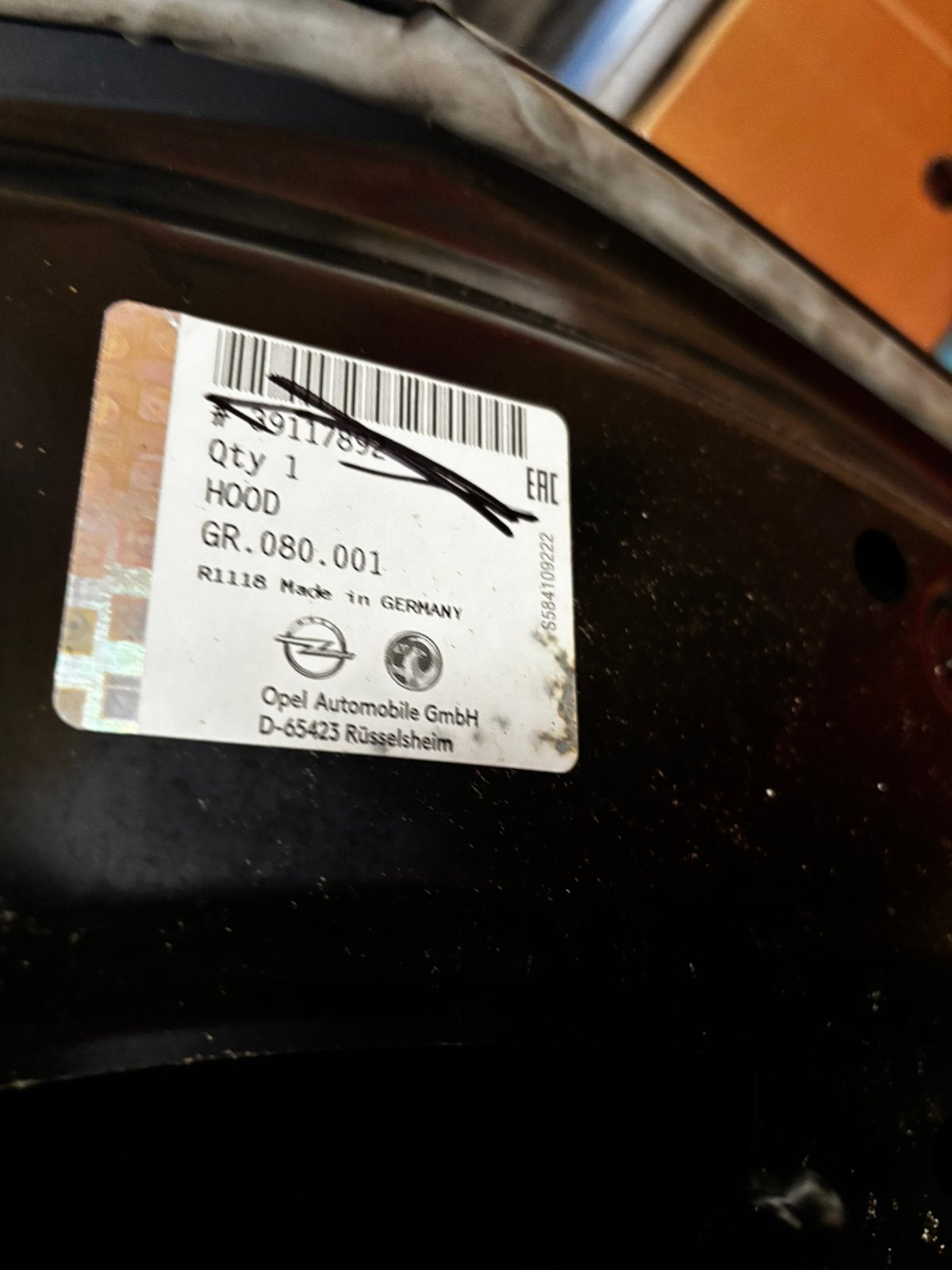 Capot d'origine Opel Insignia B (2017+) — (OEM 39117892), Enlèvement, Avant, Opel, Capot moteur