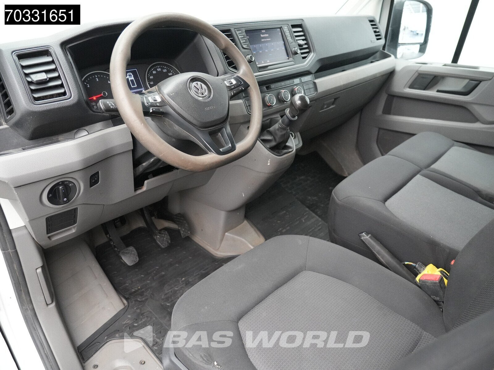 Volkswagen Crafter 177pk Kipper met Kist Dubbellucht 3,5t Tr, Stof, Gebruikt, Euro 6, 4 cilinders