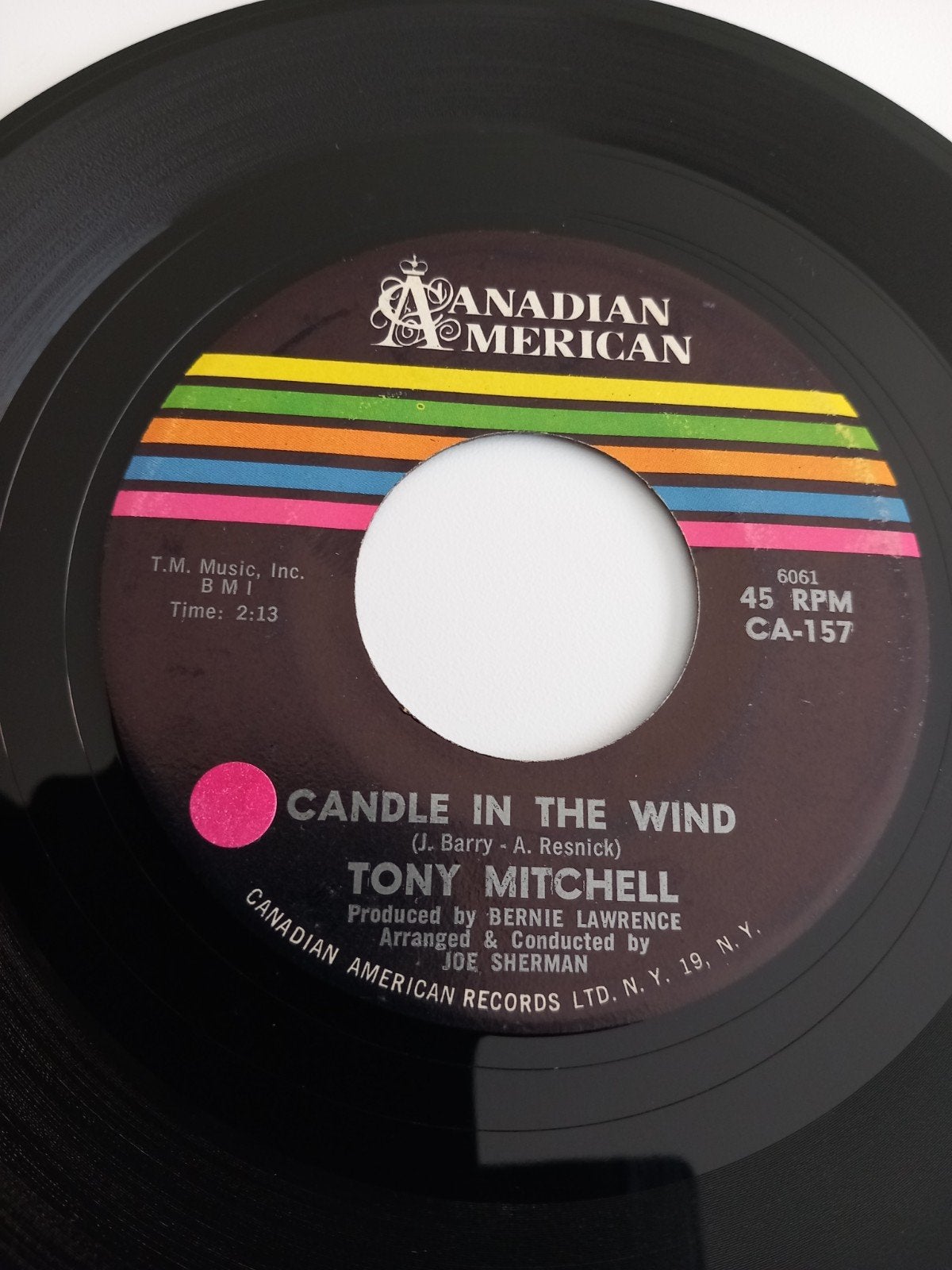 TONY MITCHELL. CANDLE IN THE WIND. 60S OLDIES USA 45T, Enlèvement ou Envoi