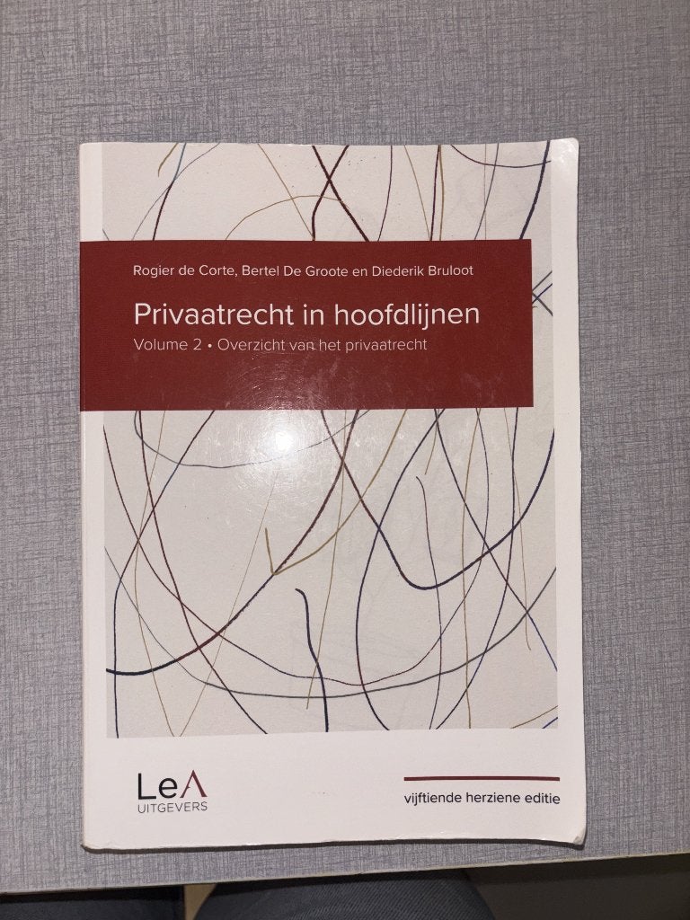 Handboek Privaatrecht in hoofdlijnen Volume 2, Boeken, Ophalen of Verzenden, Gelezen, Hoger Onderwijs, Rogier De Corte; Bertel De Groote; Diederik Bruloot
