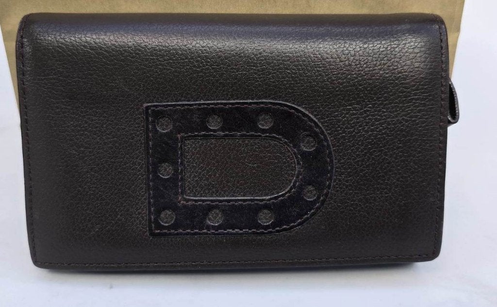 Delvaux Louise portefeuille bruin café, Handtassen en Accessoires, Overige merken, Gebruikt, Bruin, Ophalen of Verzenden
