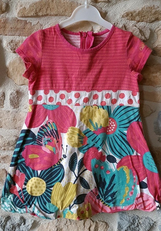 CATIMINI - Robe avec papillons - T. 2 ans/86 cm, Robe ou Jupe, Enlèvement ou Envoi, CATIMINI, Utilisé