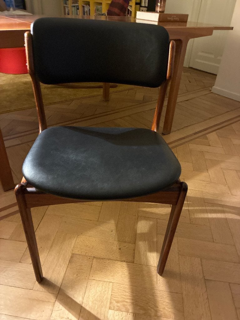 Chaises danoises en teck par Erik Buch pour O.D. Møbler, Maison & Meubles, Enlèvement, Utilisé, Scandinave, Noir