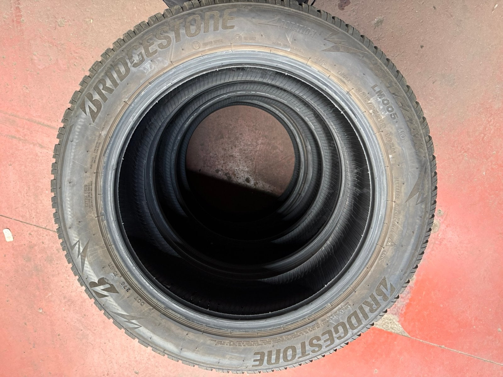 Set winterbanden Bridgestone 235/55/19 105H, Ophalen, Winterbanden