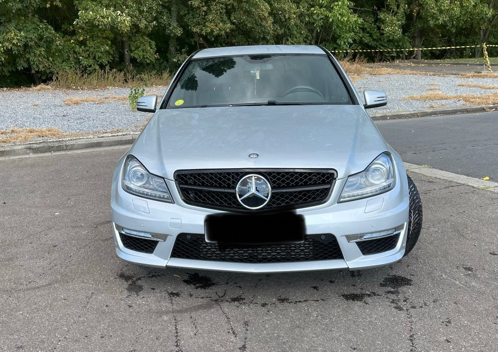 Mercedes benz classe c 180d pack amg, Autos, Argent ou Gris, Achat, Boîte manuelle, Noir