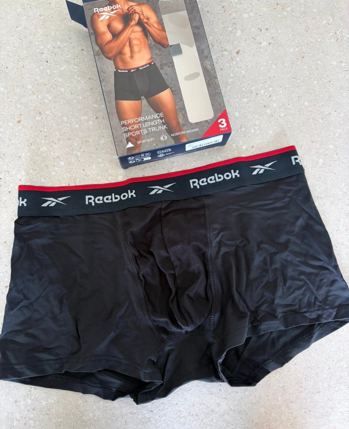 Reebok Performance Sport Boxer nieuw, Verzenden, Zwart, Boxer