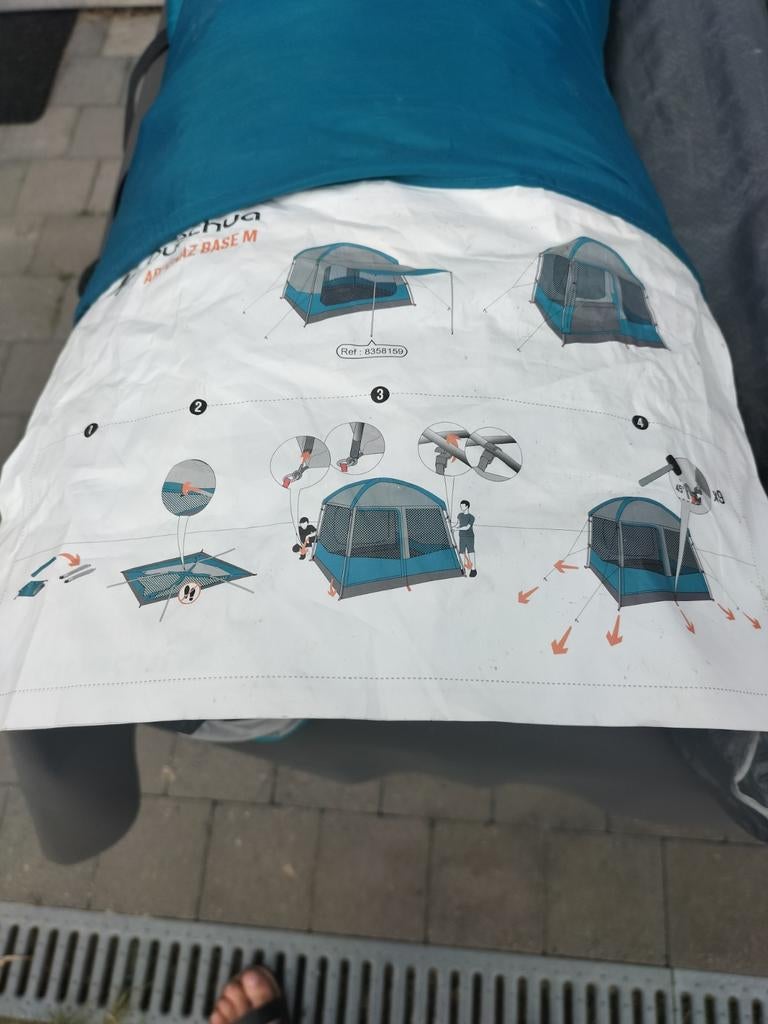 Tent of bijzet tent, Ophalen