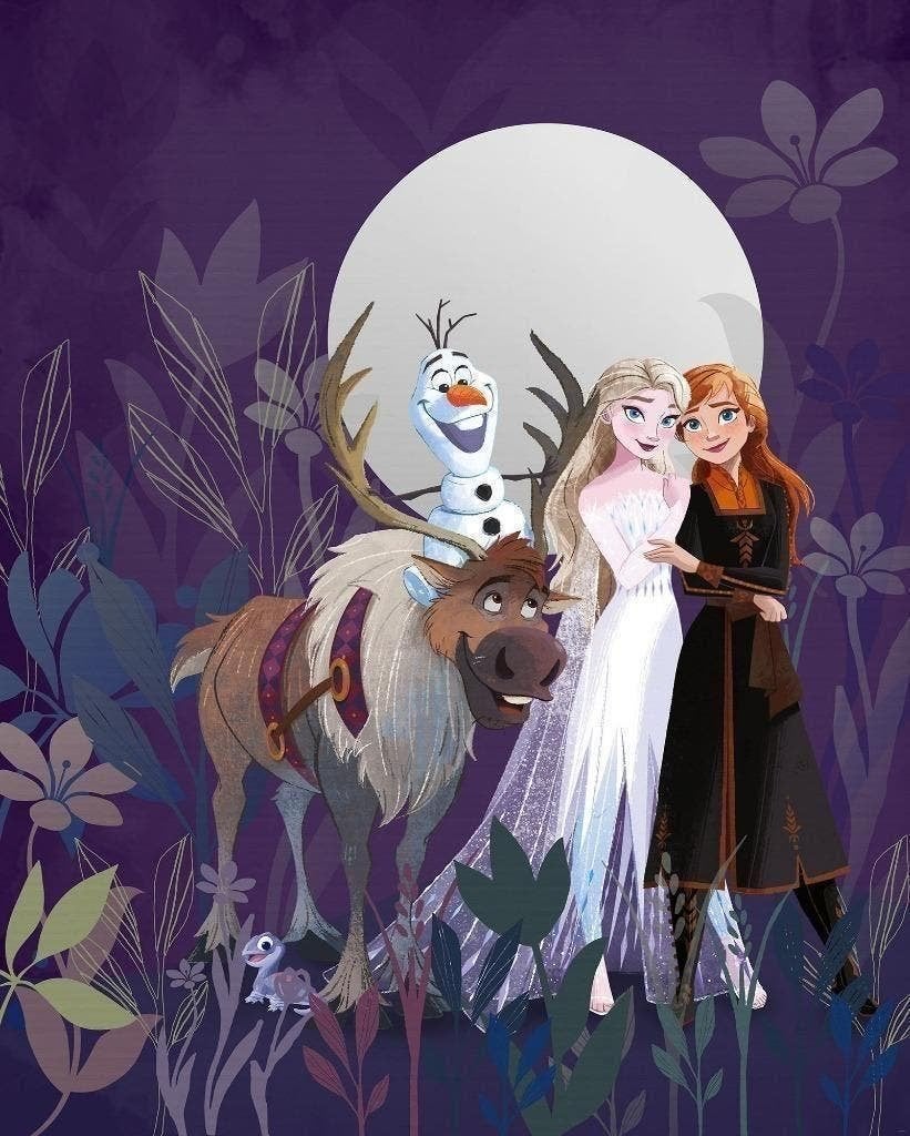 Disney Frozen Vlies Behang - 200x250 cm - Gratis Verzending, Neuf, Multicolore, Disney, Décoration murale