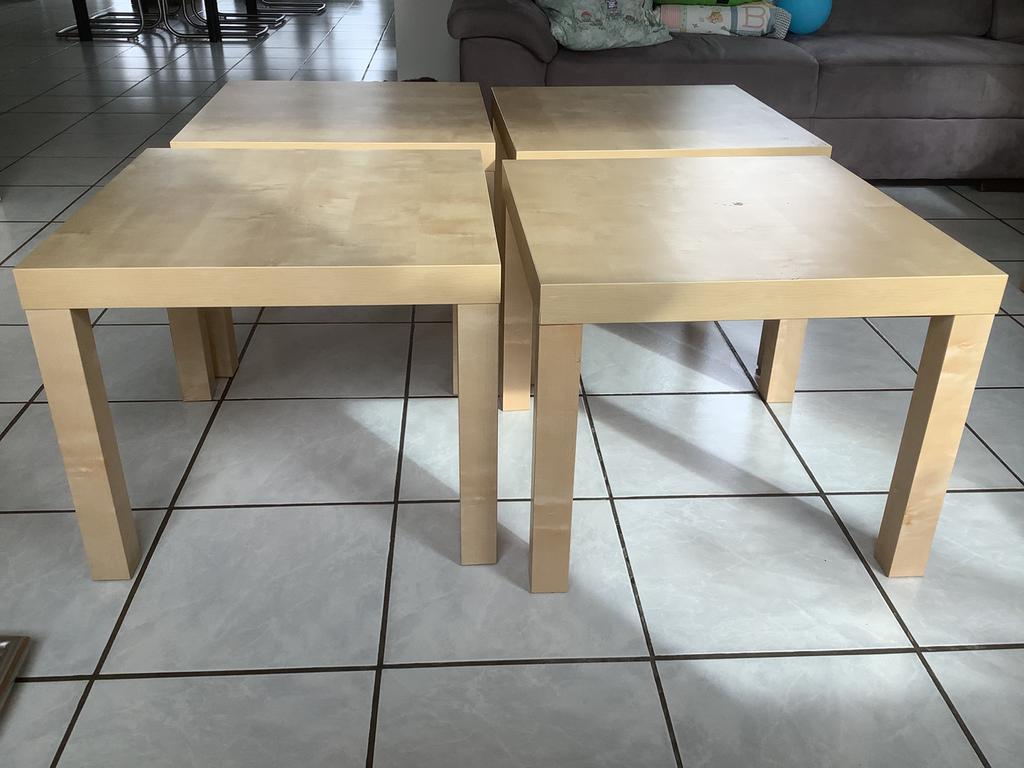 4 IKEA  Lack tafeltjes, Huis en Inrichting, Ophalen, Gebruikt, 50 tot 100 cm, Vierkant