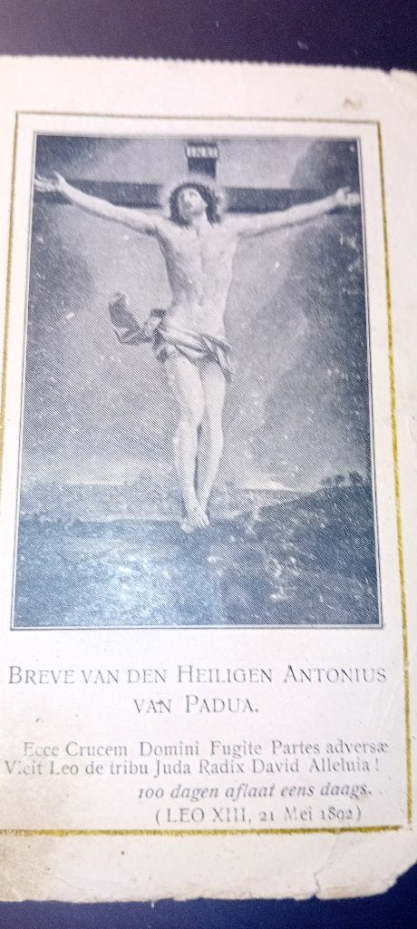 BREVE VAN DE HEILIGE ANTONIUS VAN PADUA UIT 1892, Collections, Images pieuses & Faire-part, Enlèvement ou Envoi, Image pieuse