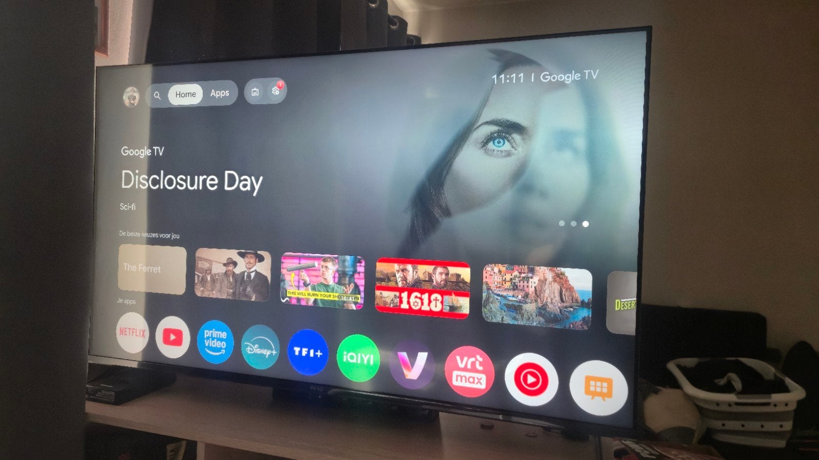 PEAQ TV - Google QLED -  50inch" / Zonder Afstandbediening!, TV, Hi-fi & Vidéo, Autres marques, QLED, 50 Hz, Comme neuf