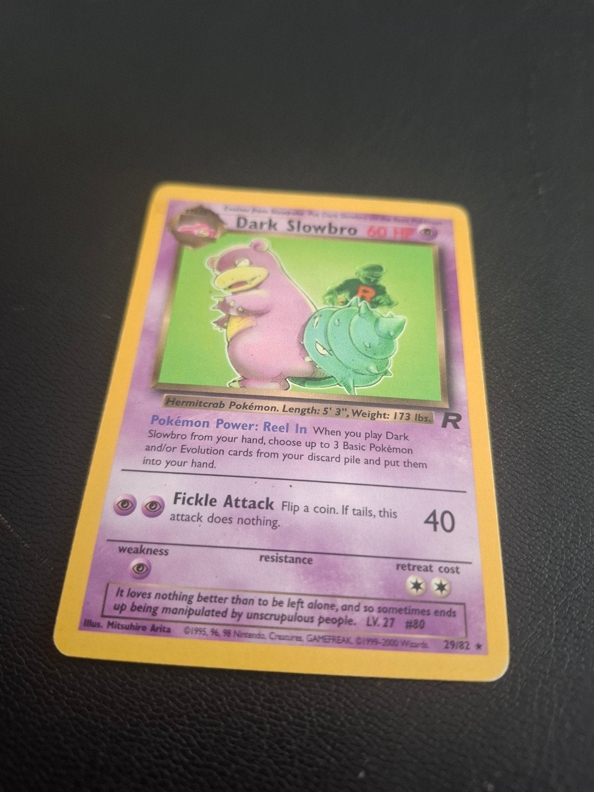 Carte Pokémon Slowbro noir 60 HP (29/82), Enlèvement ou Envoi