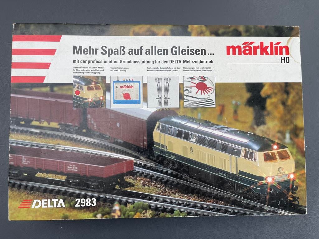 Marklin starterset Delta 2983, Ophalen, Wisselstroom, Treinset, Zo goed als nieuw