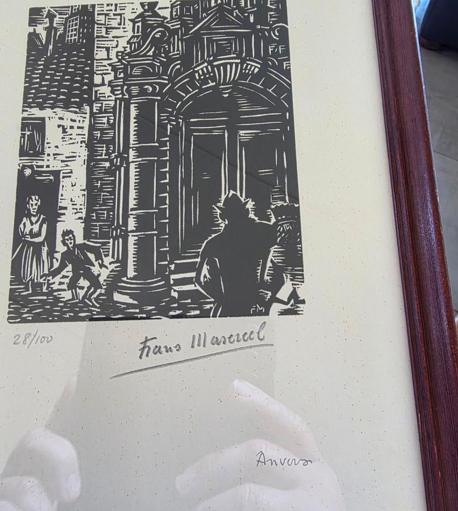 Frans Masereel gesigneerd beperkte oplage 28/100!, Antiek en Kunst, Ophalen of Verzenden, Gesigneerd
