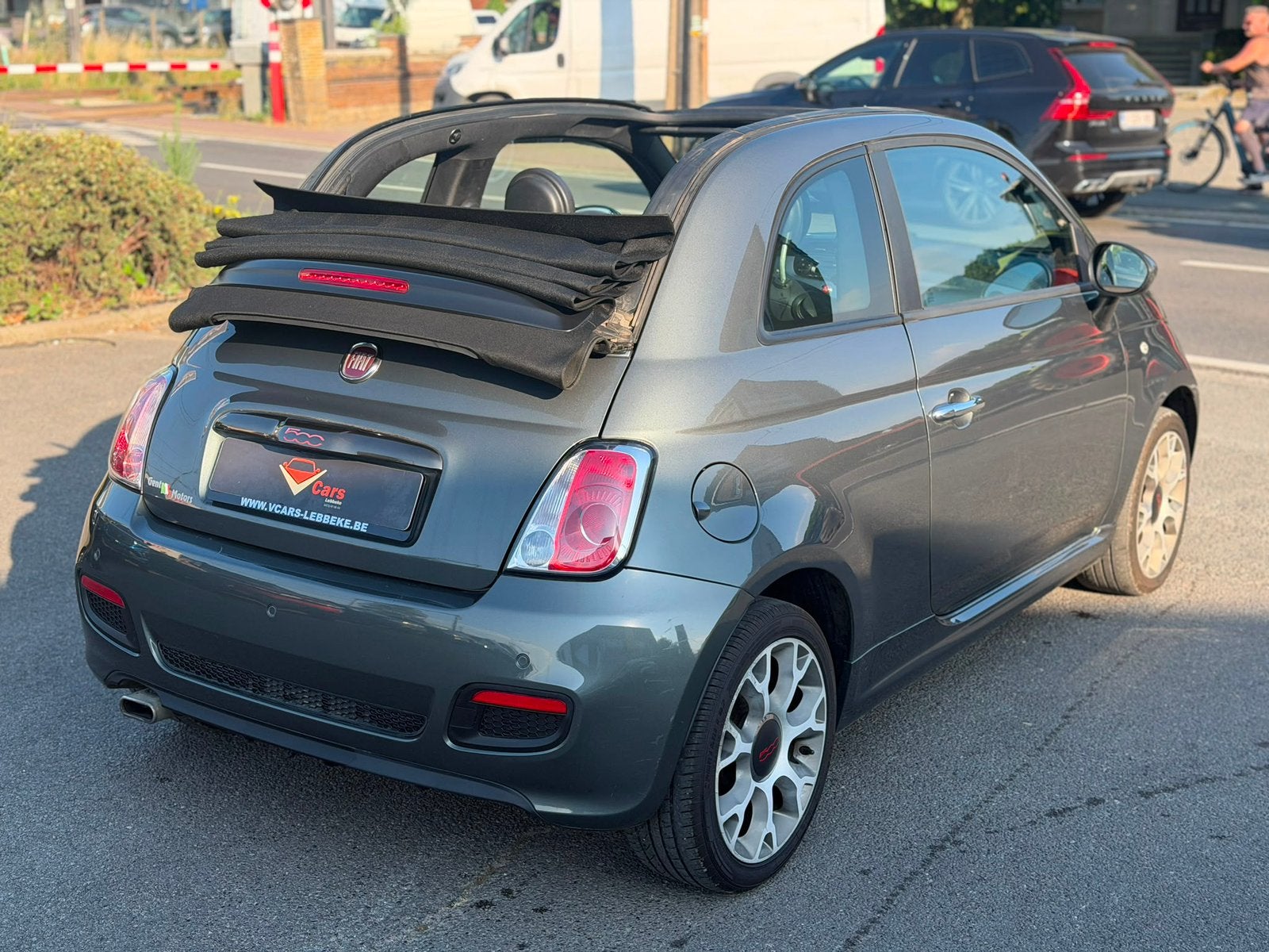 Fiat 500c cabrio benzine airco PERFECTE STAAT+ keuring vvk, Auto's, Euro 5, Bedrijf, Radio, 500C