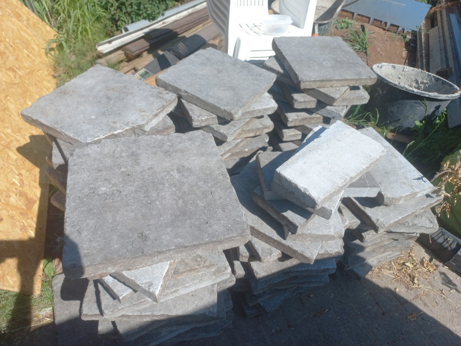 12 m2 natuursteen, Tuin en Terras, Ophalen