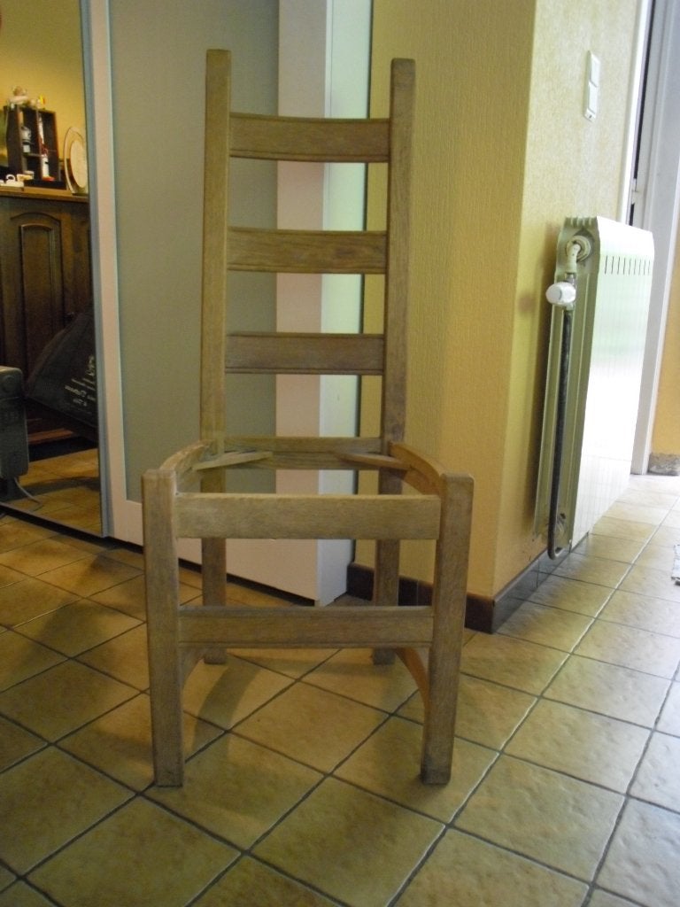Quatre chaises en chêne clair., Maison & Meubles, Enlèvement, Utilisé, Bois, Quatre