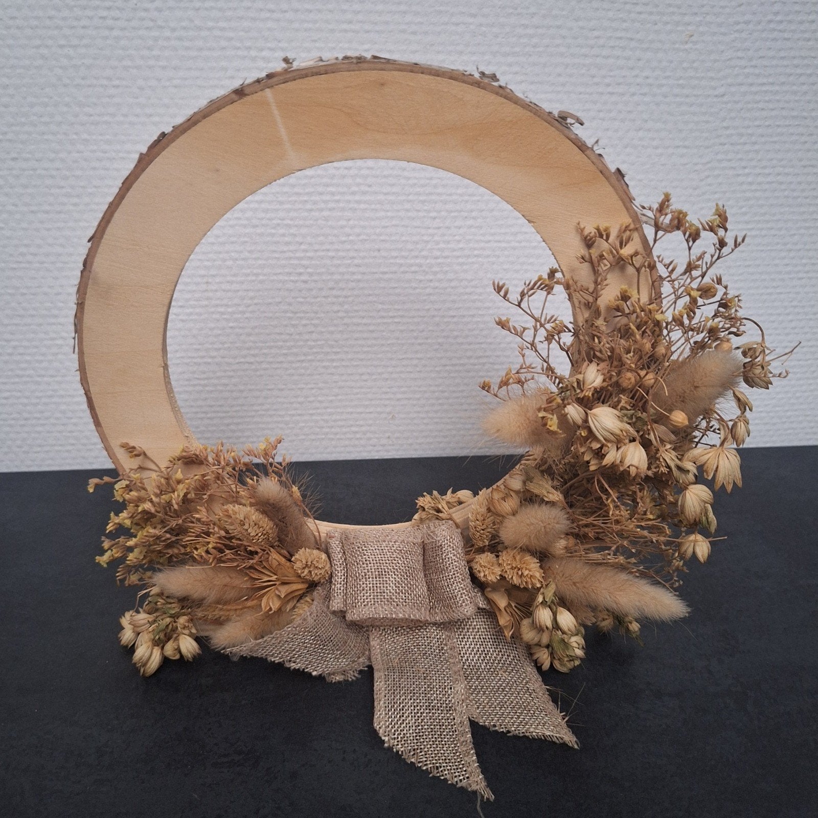 Flowerhoop Berk 25 cm droogbloemen, Huis en Inrichting, Ophalen of Verzenden