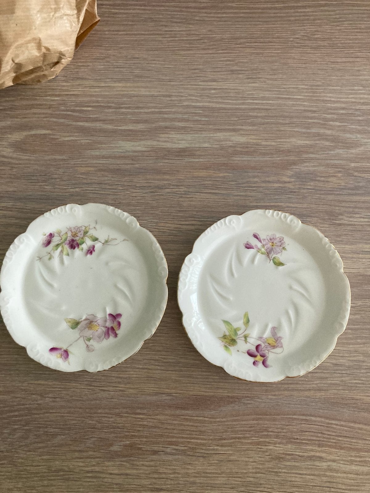 2 prachtige vintage Limoges porseleinen Onderzetters, Ophalen of Verzenden