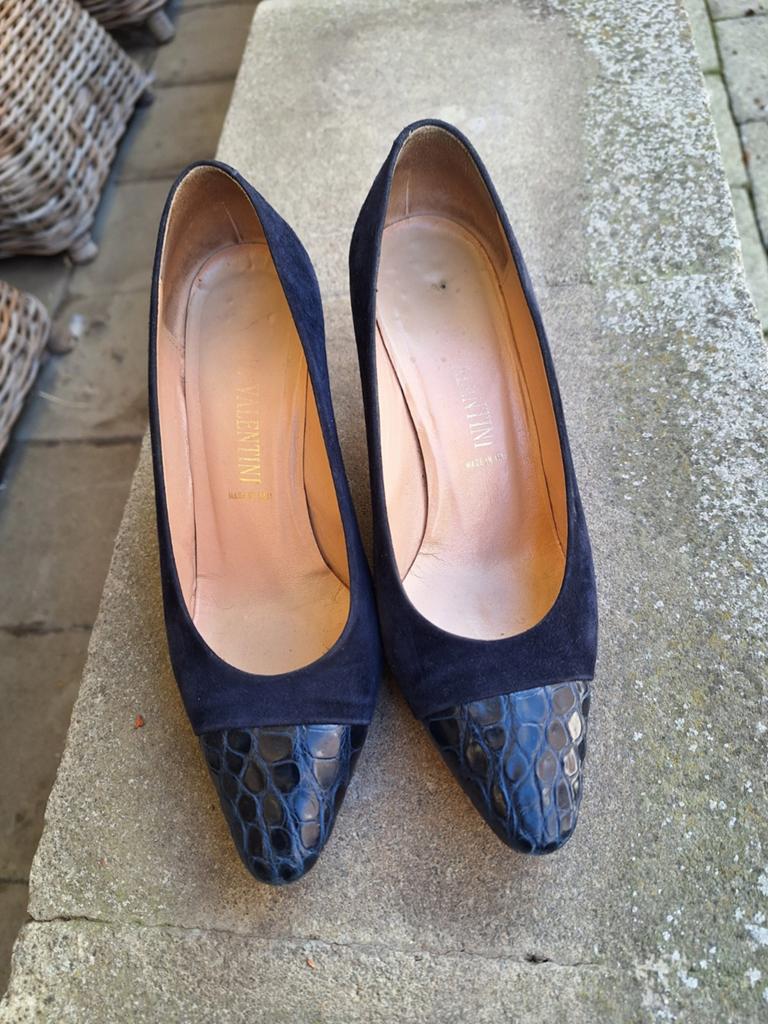 Blauwe damesschoen, Kleding | Dames, Schoenen, Ophalen of Verzenden, Zo goed als nieuw, Blauw, Dansschoenen