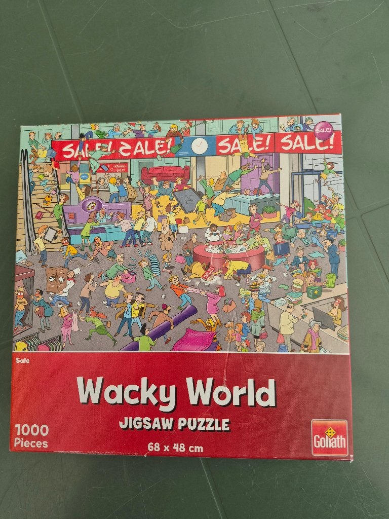 Puzzel 1000 stukjes Wacky World - Sale, Ophalen, Zo goed als nieuw, Legpuzzel