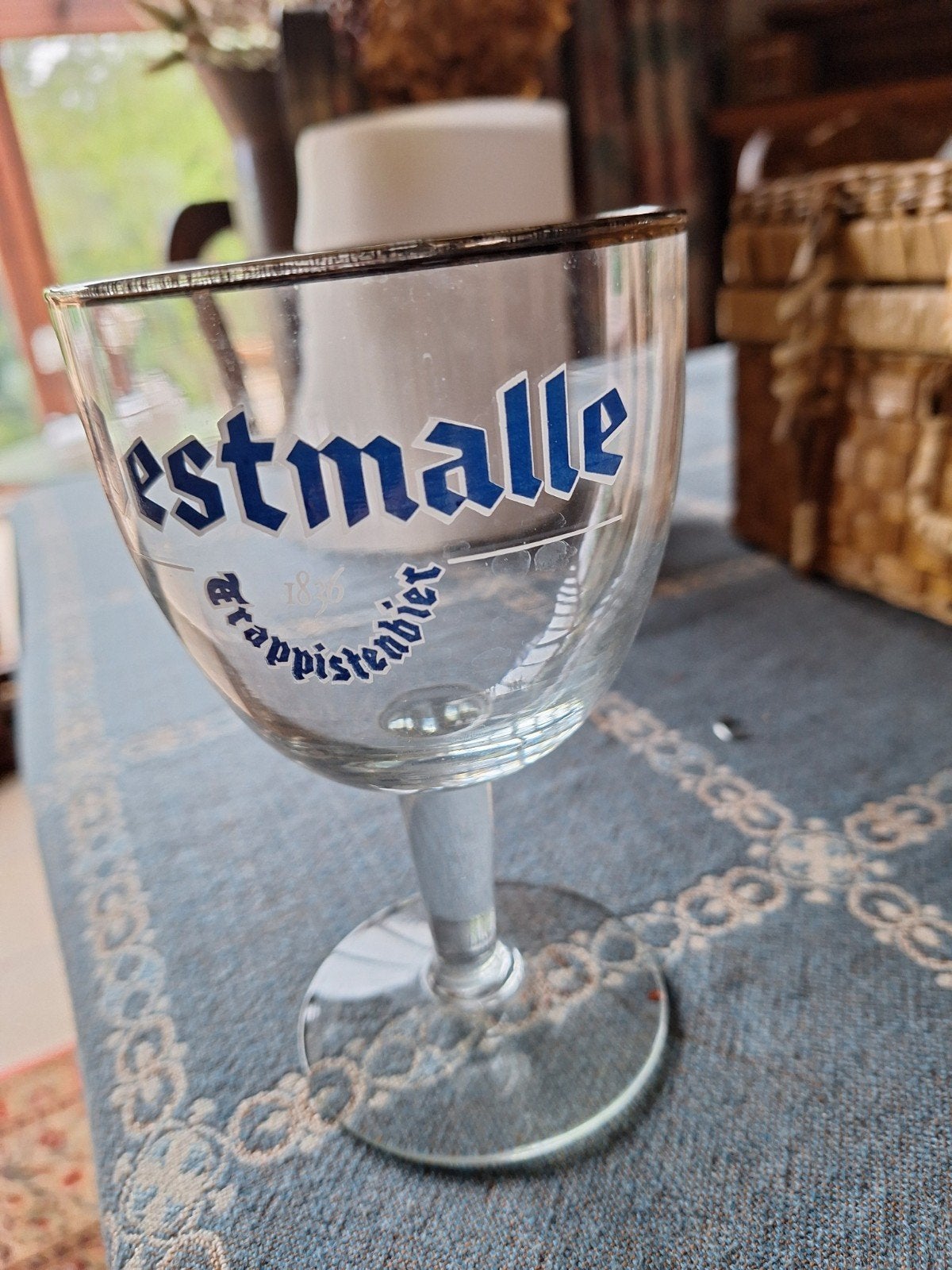 glazen Westmalle trapistenbier 4stuks, Collections, Enlèvement, Utilisé