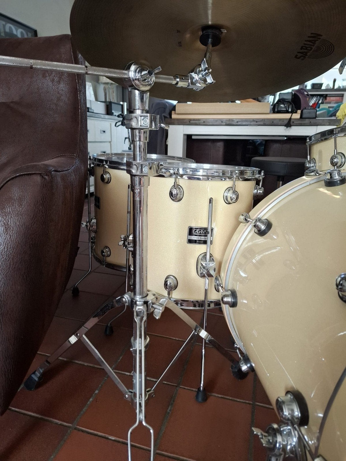 Adams 7000 vital sparkle reeks birch compleet drumstel, Ophalen, Zo goed als nieuw, Drums of Percussie