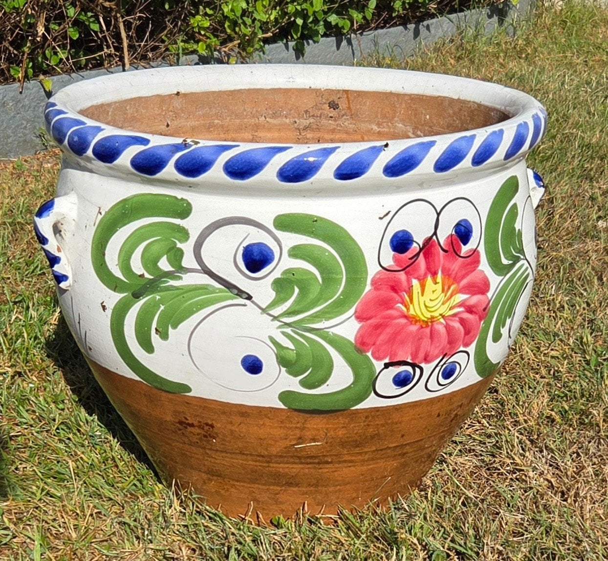 30x36 handgemaakte aardewerken plantenbak, Tuin en Terras, Ophalen