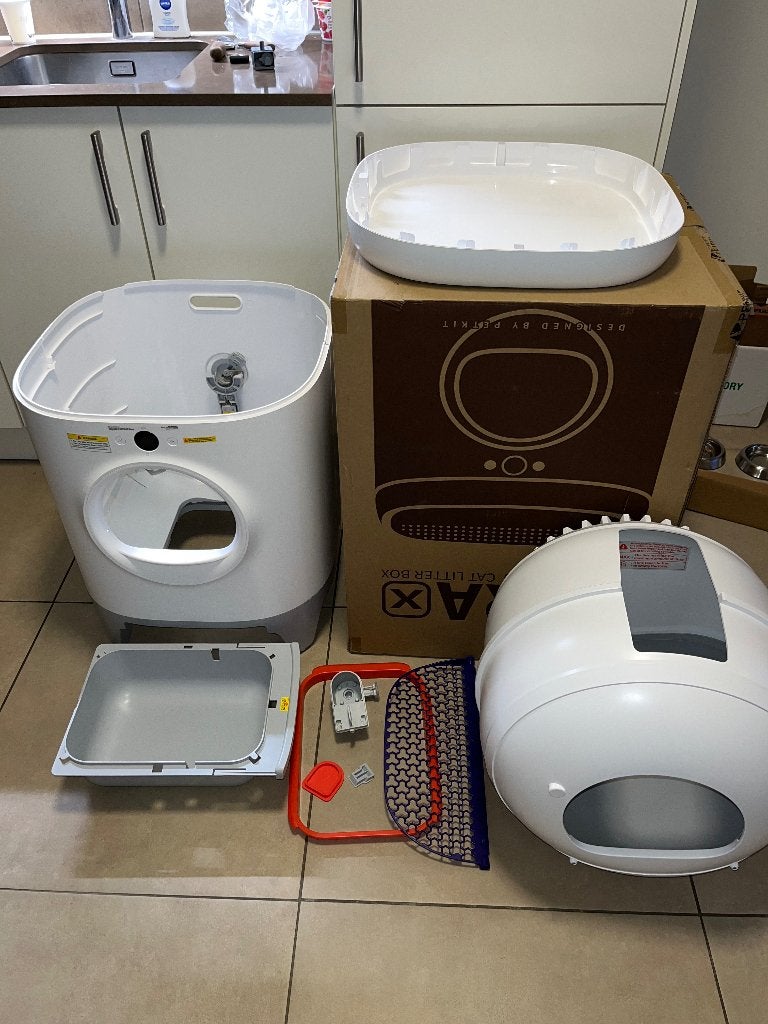 Petkit Pura X zelfreinigende kattenbak – proper, met doos, Ophalen of Verzenden, Zelfreinigend, Gebruikt, Gesloten
