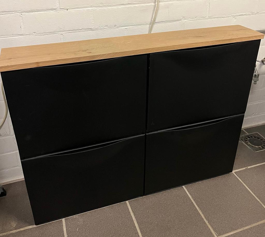 Zwarte schoenenkast IKEA Trones - 4 stuks, Huis en Inrichting, Kasten | Schoenenkasten, Ophalen