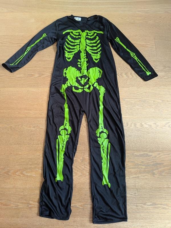 déguisement - robe de squelette d' Halloween - 140 (10 ans), Ophalen, Gebruikt