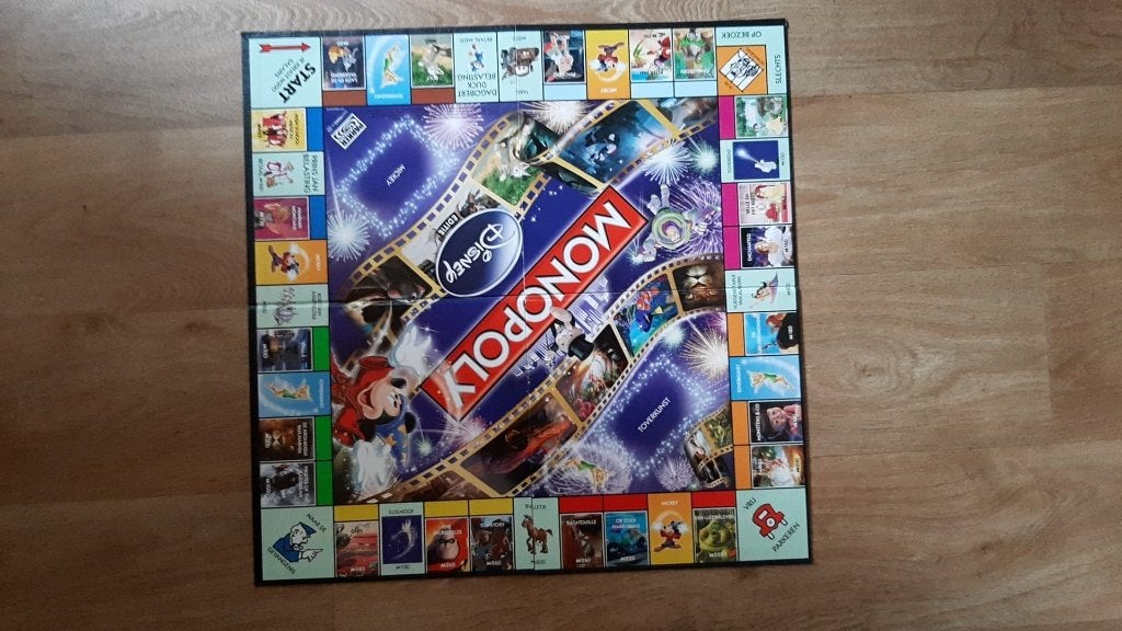 bordspel Monopoly Disney Monopolie blauw witte, Hobby en Vrije tijd, Ophalen of Verzenden, Zo goed als nieuw, Monopoly