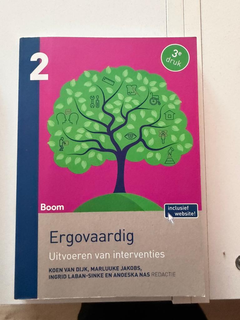 Ergovaardig 2 uitvoeren van interventies, Boeken, Ophalen, Zo goed als nieuw, Hoger Onderwijs