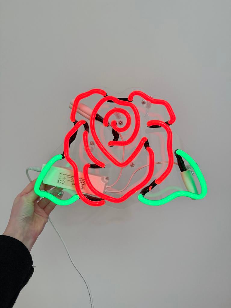 Neon Roos (bloem) sfeerverlichting, Ophalen, Zo goed als nieuw