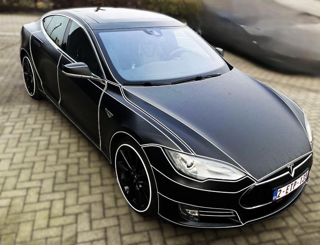 Tesla Model S 90 Free Supercharging, Auto's, Tesla, Automaat, Achterwielaandrijving, Model S, Zwart