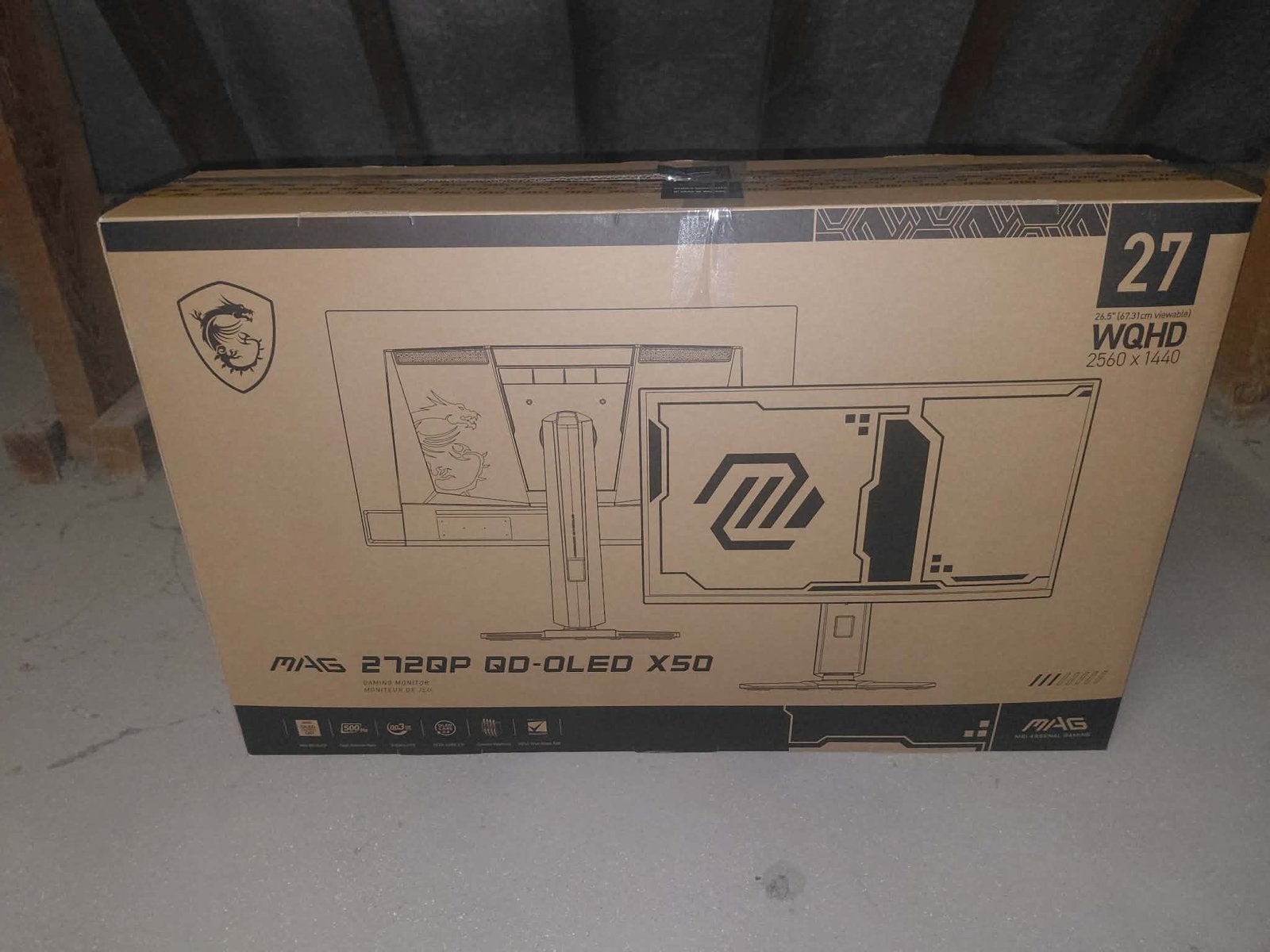 Msi Mag 272QP QD-OLED X50 500 hz WQHD 2560X1440P Monitor, Informatique & Logiciels, Moniteurs, Enlèvement, Comme neuf