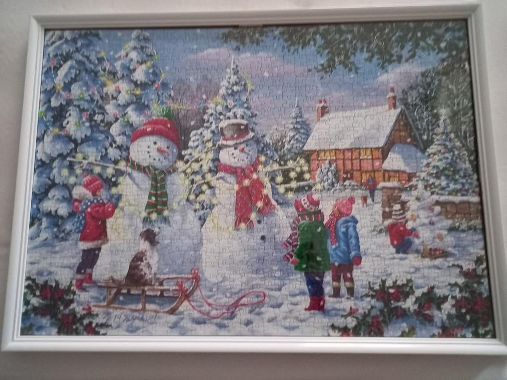 Puzzel winter in kader, Ophalen