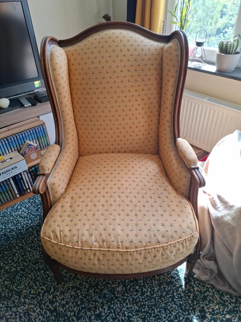 Beukenhouten herderin in uitstekende staat als nieuw, Huis en Inrichting, Fauteuils, Ophalen, Hout