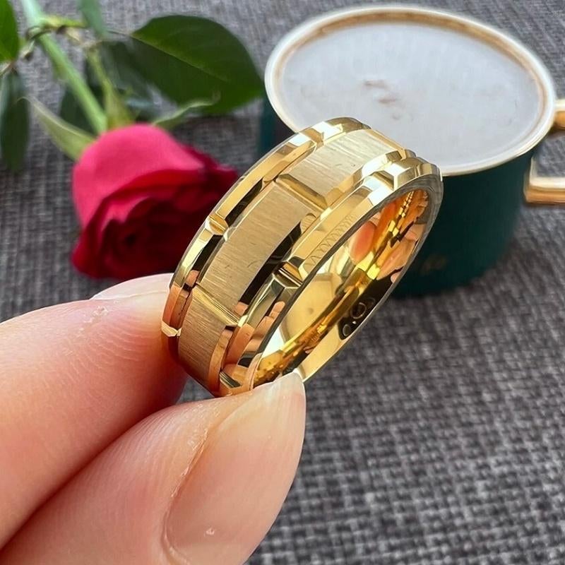 Trouwringen Wolfraam 18K Verguld - Max diverse maten, Handtassen en Accessoires, Ringen, Overige materialen, Verzenden, Nieuw