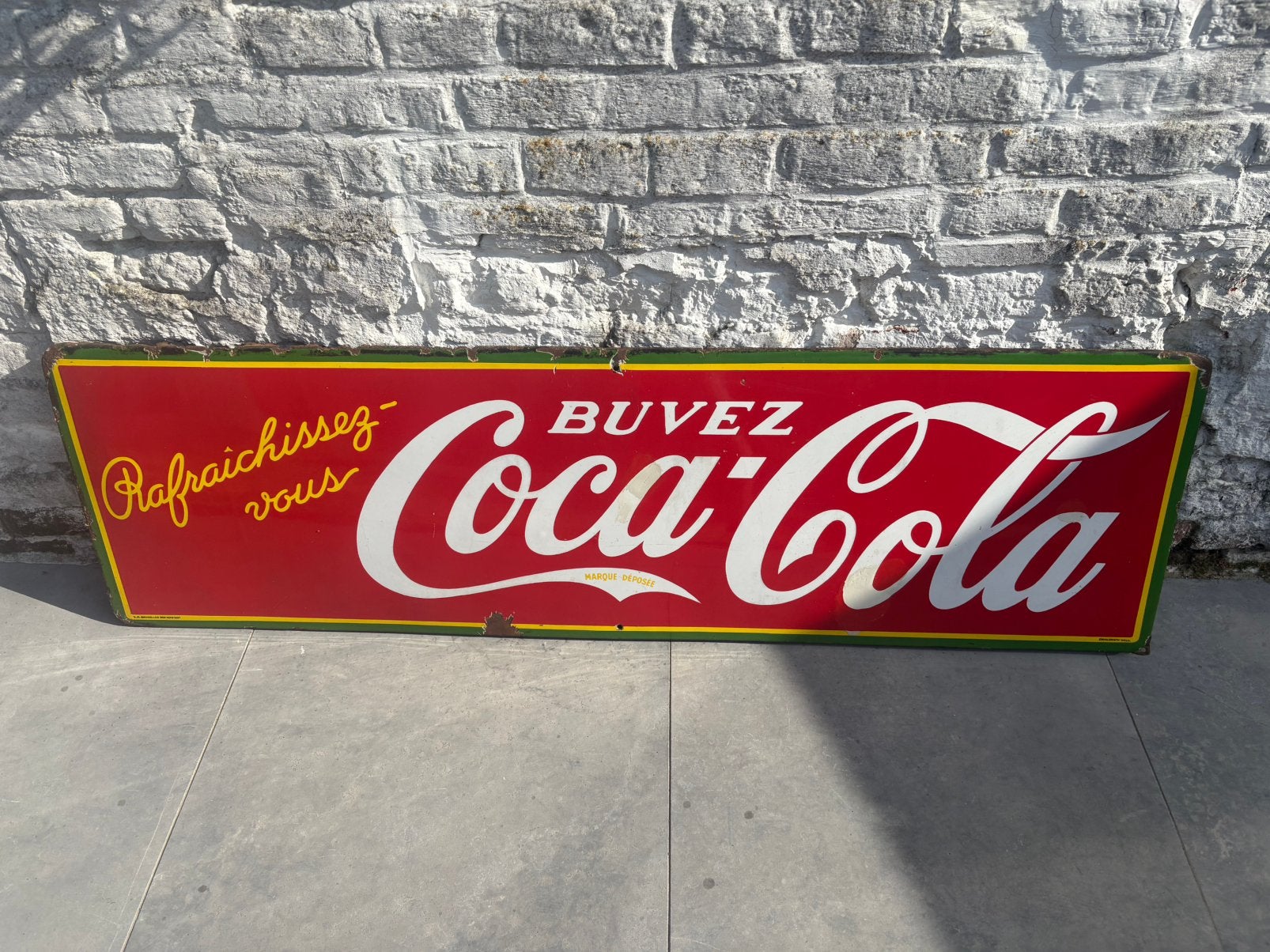 Emaille coca cola, Verzamelen, Ophalen, Zo goed als nieuw