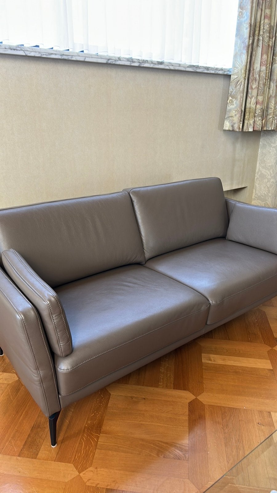 Lederen salon, Ophalen, Gebruikt, 150 tot 200 cm, Tweepersoons