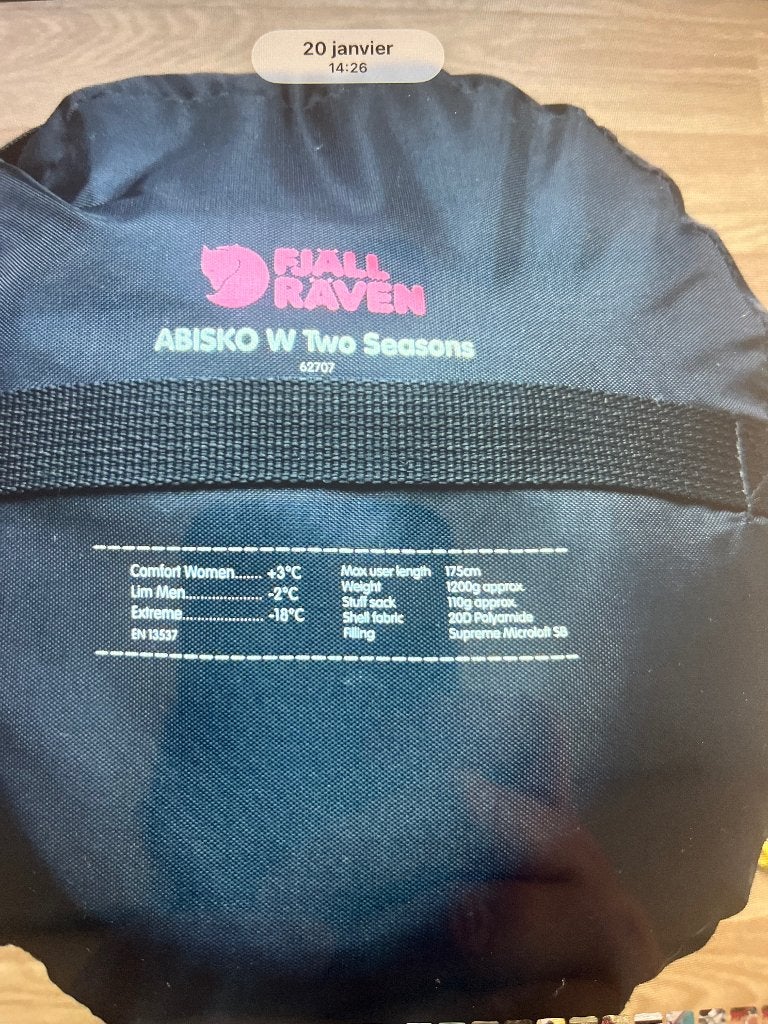 Sac de couchage Fjall Raven - 18 degrés, Caravans en Kamperen, Slaapzakken, Ophalen, Zo goed als nieuw