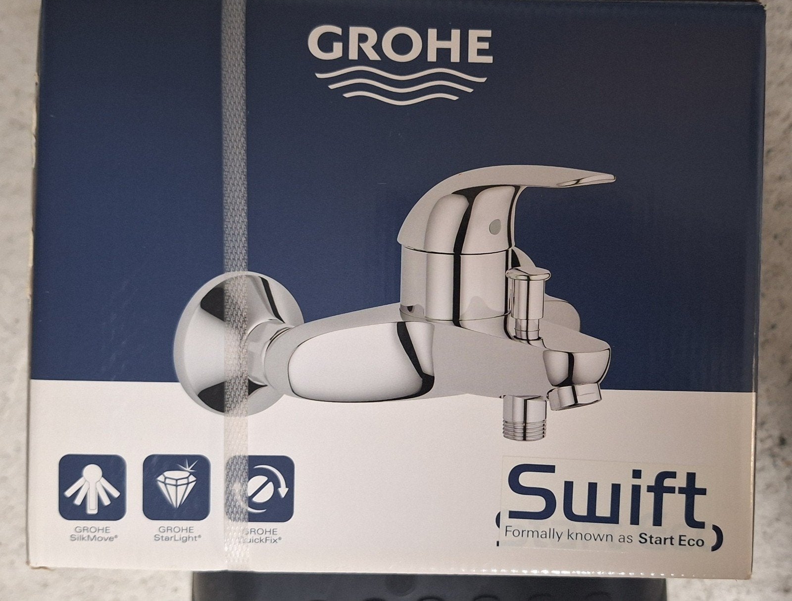 Nieuw in doos: GROHE Swift Badmengkraan (Chroom) – Bad- en D, Verzenden, Koper, Bad