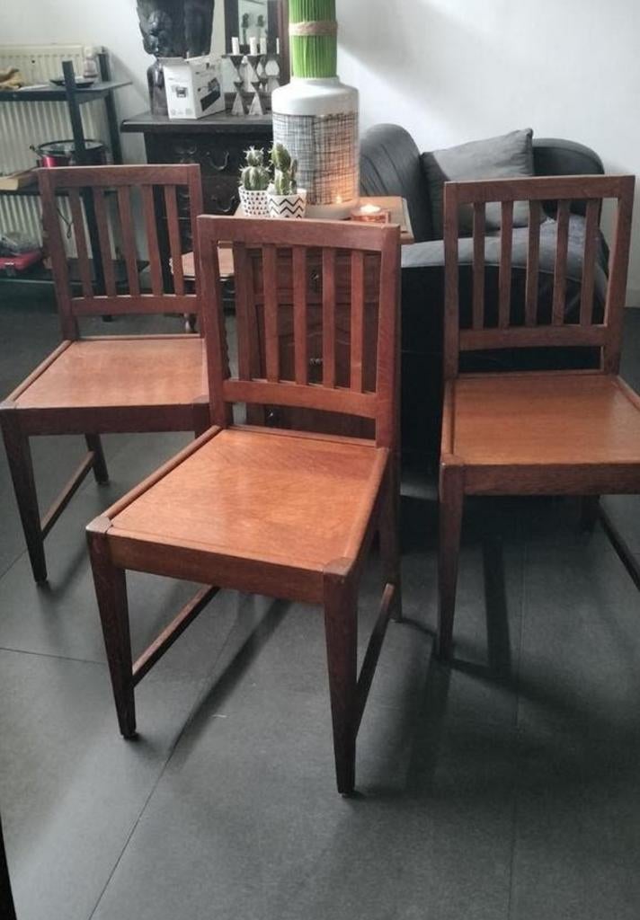 Antieke Art-Nouveau/ Art-deco stoelen., Enlèvement