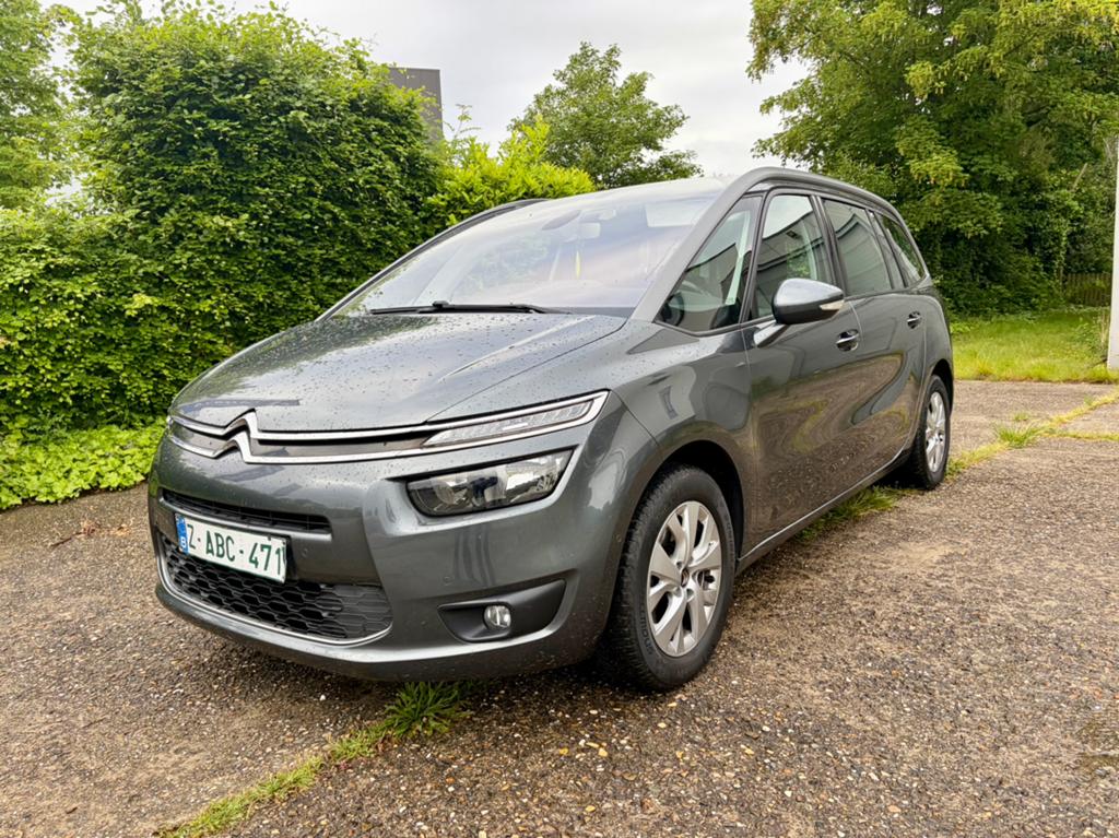 citroen c4 grand picasso 7 plaats 1.6 Benzine euro 5 gekeurd, Auto's, Voorwielaandrijving, Euro 5, Monovolume, Zwart