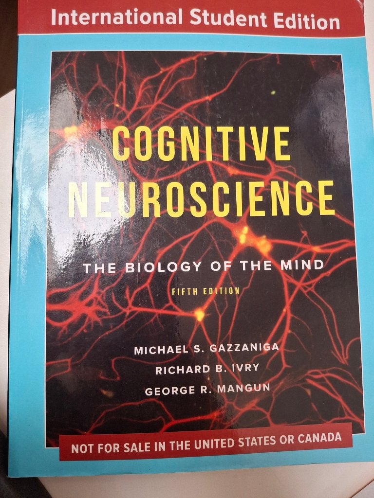 Cognitive neuroscience, Boeken, Ophalen of Verzenden, Zo goed als nieuw