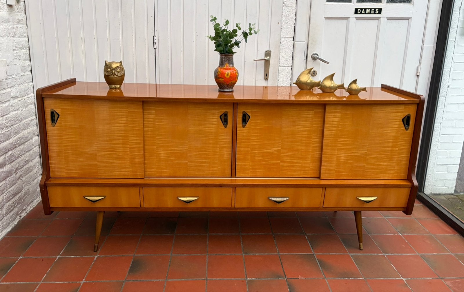 Vintage Scandinavisch dressoir/dressoir, Ophalen, Gebruikt