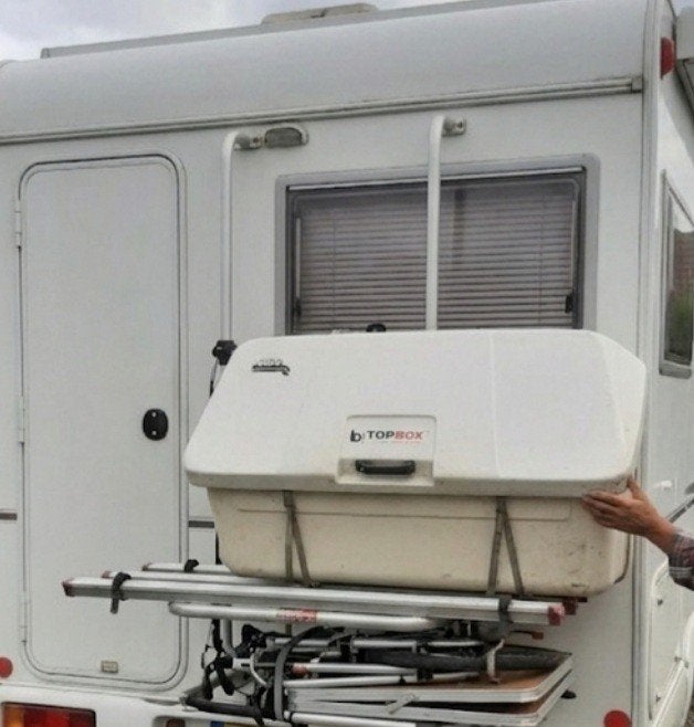 Coffre adaptable sur porte velos. Pour camping car ou  veh., Caravanes & Camping, Enlèvement, Utilisé