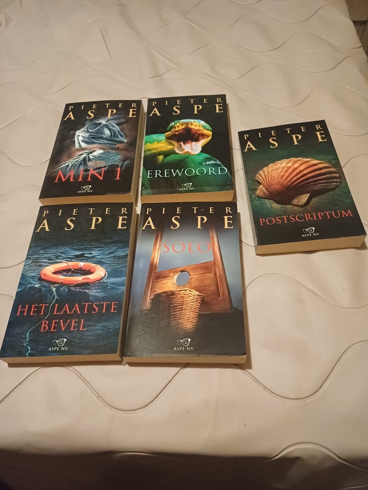 5 Aspe boeken, Enlèvement
